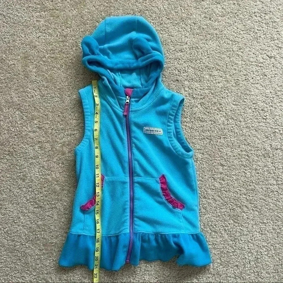 Obermeyer Mika Fleece Vest Tutu Girls Size XL Blue/Pink Style# 57030 Ski Outdoor - Picture 11 of 15